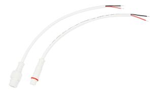 Соединительный кабель (2pin) герметичный (IP67) 2х0.35мм² белый REXANT