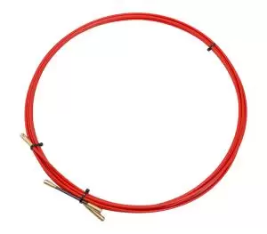 Протяжка кабельная (мини УЗК в бухте), стеклопруток, d=3,5мм, 3м, красная REXANT